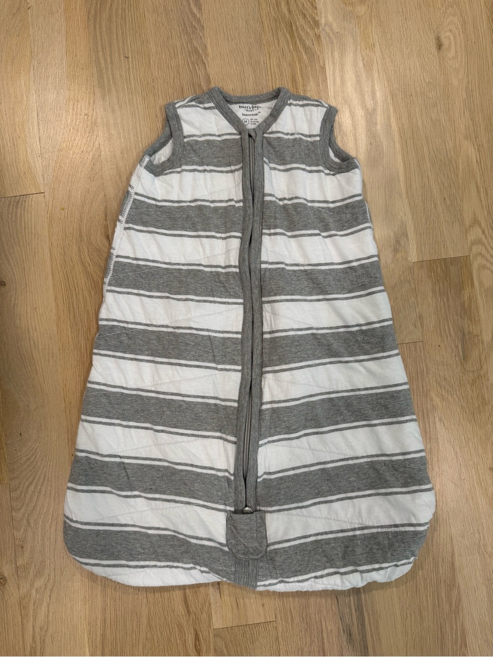 Burt's Bees Gray & White Quilted Sleep Sack